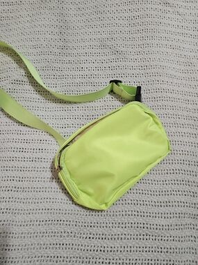 Neon Lime Crossbody Bag with Adjustable Strap